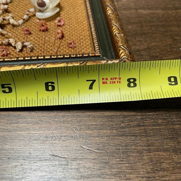 Vintage Shell Floral Handcrafted Picture Set (2) - Picture 12 of 13